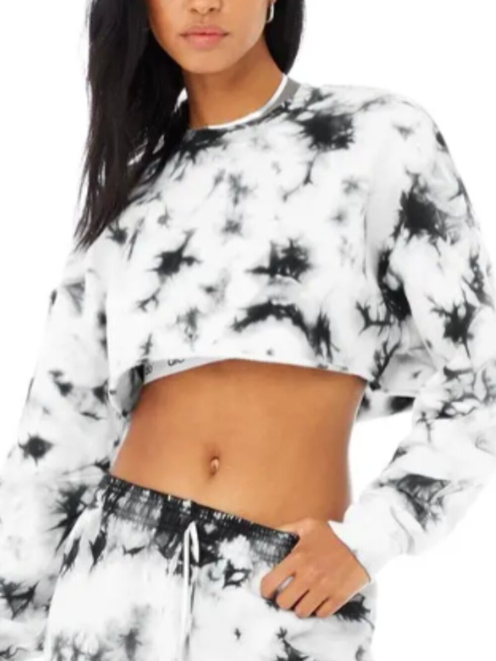 ALO Yoga tie-dye extreme crop crewneck top